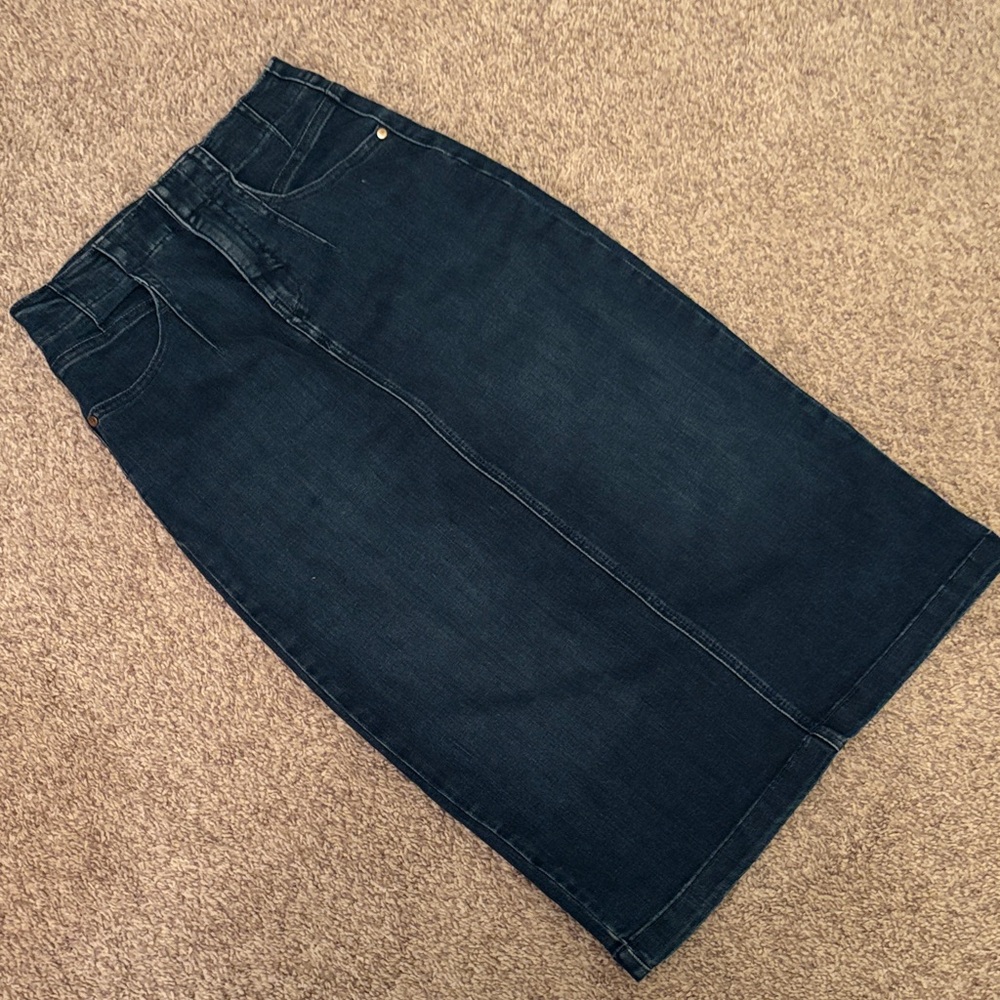 Pilcro Deep Indigo Denim Skirt